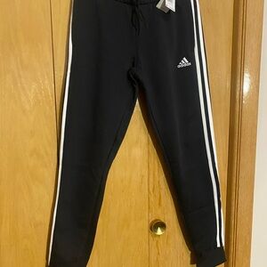 New Adidas women medium Black Track Pants
